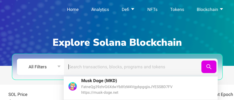 You want to see who is always #trending??
Just click the search bar in #solscan 🥳
#MuskDoge #MKD is live in all the #platforms
Now time to move on #DEX 's? 🚀
solscan.io
#Trending #TrendingNow #listing #holders #gems #GEM $MKD #ElonMusk #CryptocurrencyNews #Solana