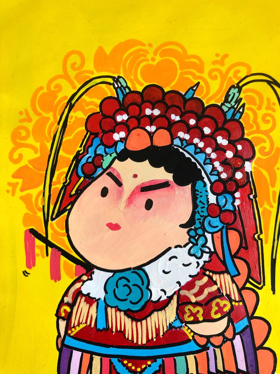TrungKh34277087's tweet photo. It's a kind of peking opera that I love, because it's colorful. so this is what i did for my test :D
@Crayzillas 
#Crayzillas10K https://t.co/gtL5TEOqyP