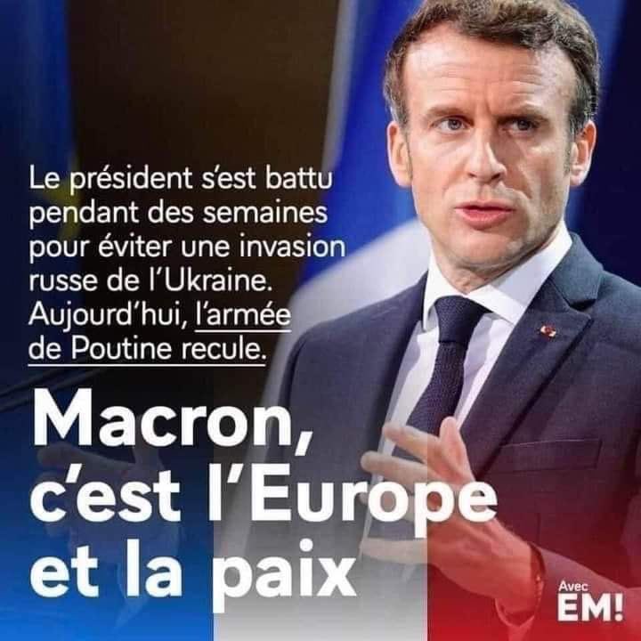 ZemmourEric's tweet photo. Et maintenant, après nous avoir expliqué qu'il a sauvé la France, Emmanuel Macron va nous expliquer qu'il a sauvé le monde. Bientôt, la galaxie. https://t.co/OtptIalcND