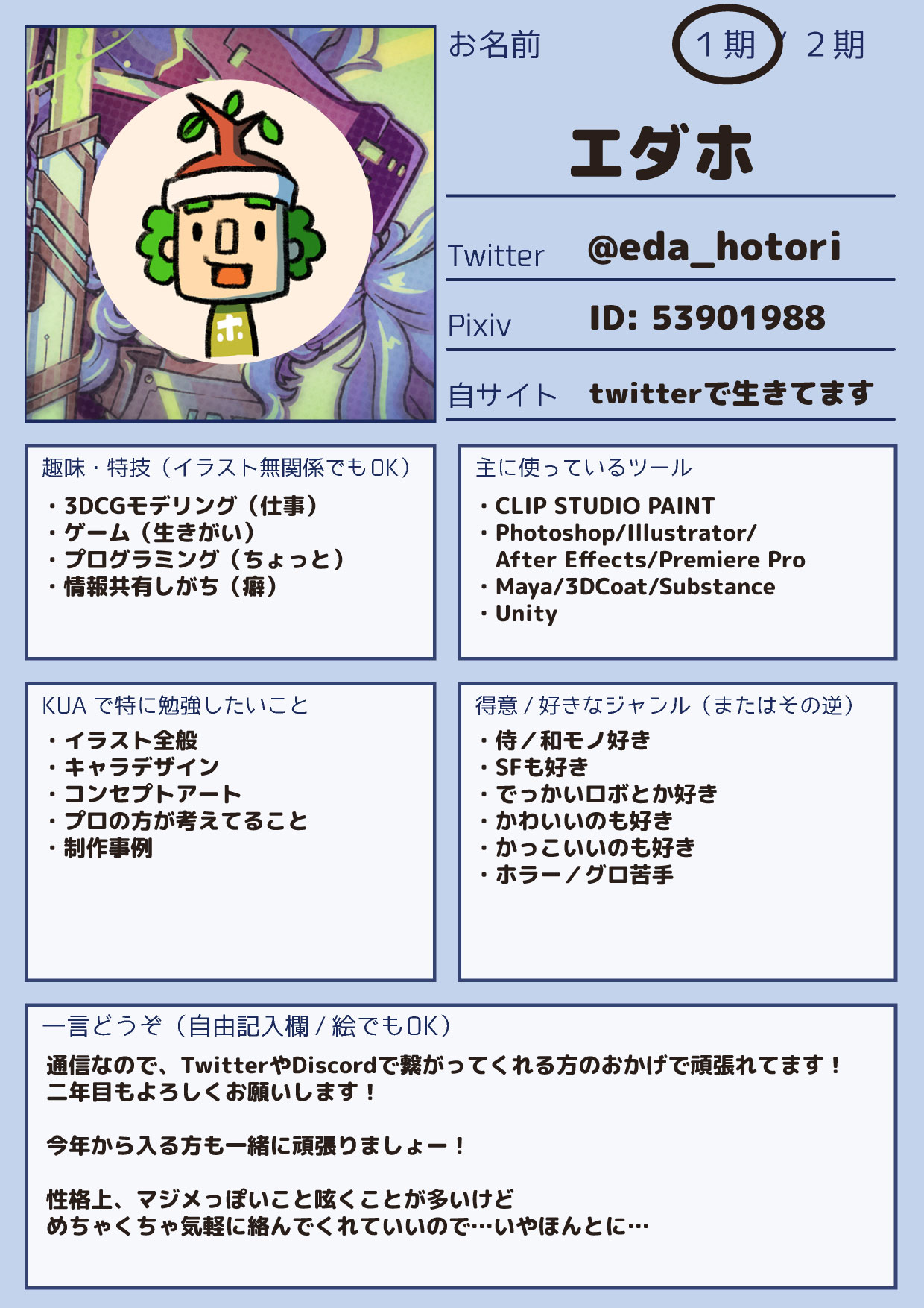 Tweets With Replies By エダホ Kua通信イラスト受講中 Eda Hotori Twitter