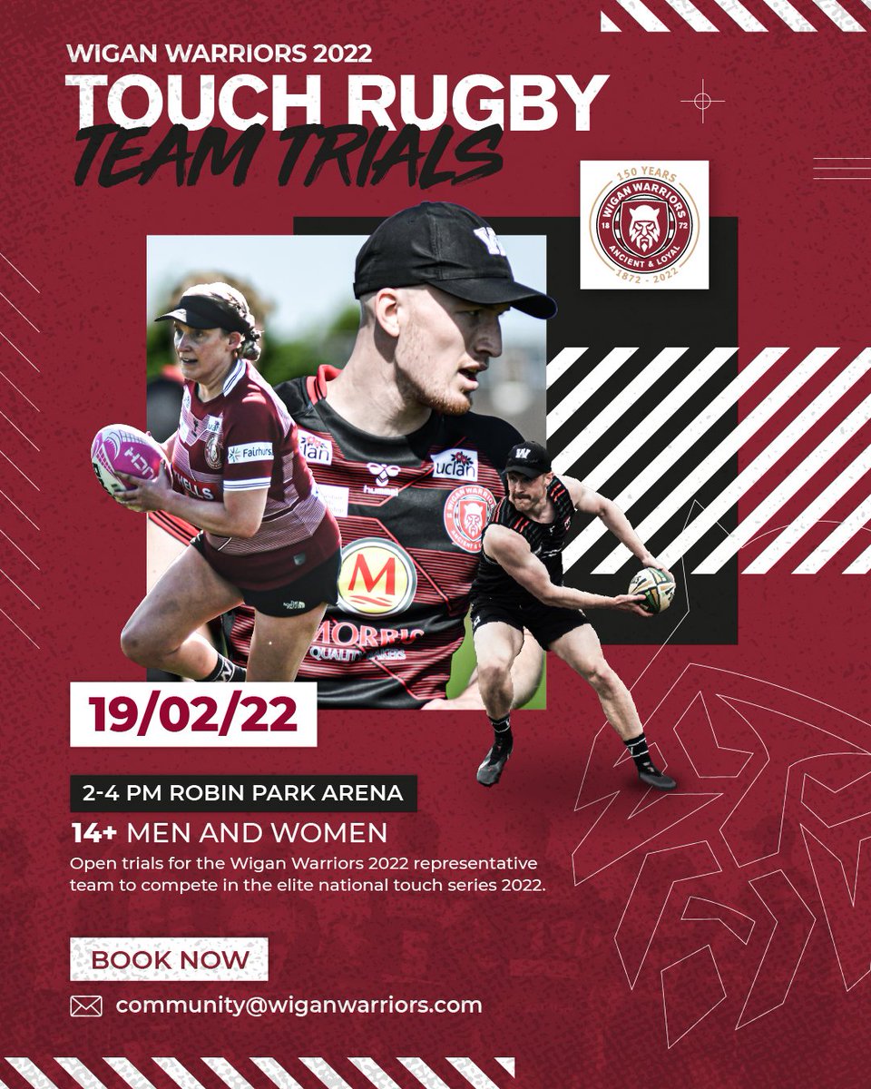 🏉 𝙊𝙥𝙚𝙣 𝙏𝙤𝙪𝙘𝙝 𝙍𝙪𝙜𝙗𝙮 𝙩𝙧𝙞𝙖𝙡𝙨

Trials for our Men's &amp; Women's Touch teams are this weekend!

▪️ Saturday 19th February, 2-4pm

▪️ Robin Park Arena

▪️ Open to anyone 14+

Find out more 👉 wwrl.net/touchtrials 

#WWRL