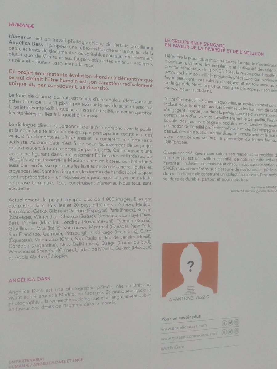SandyTMThalys's tweet photo. Expo photos qui interpelle à Paris gare du Nord ! Démonstration que nous ne sommes tous, tout simplement que des êtres humains. Merciii   @TGVINOUI @PNUsagers @Paris #Diversity #DiversityandInclusion #humanity https://t.co/Rgu3vggLau