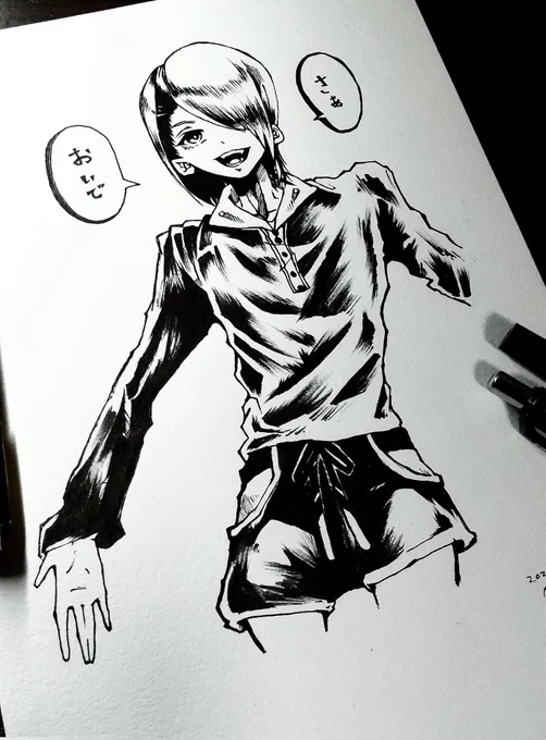 線画出来たべ💪(`・ω・'💪)

イイネRTお願いします!
 #オリキャラ  #アナログイラスト 
 #冬の創作クラスタフォロー祭り 
