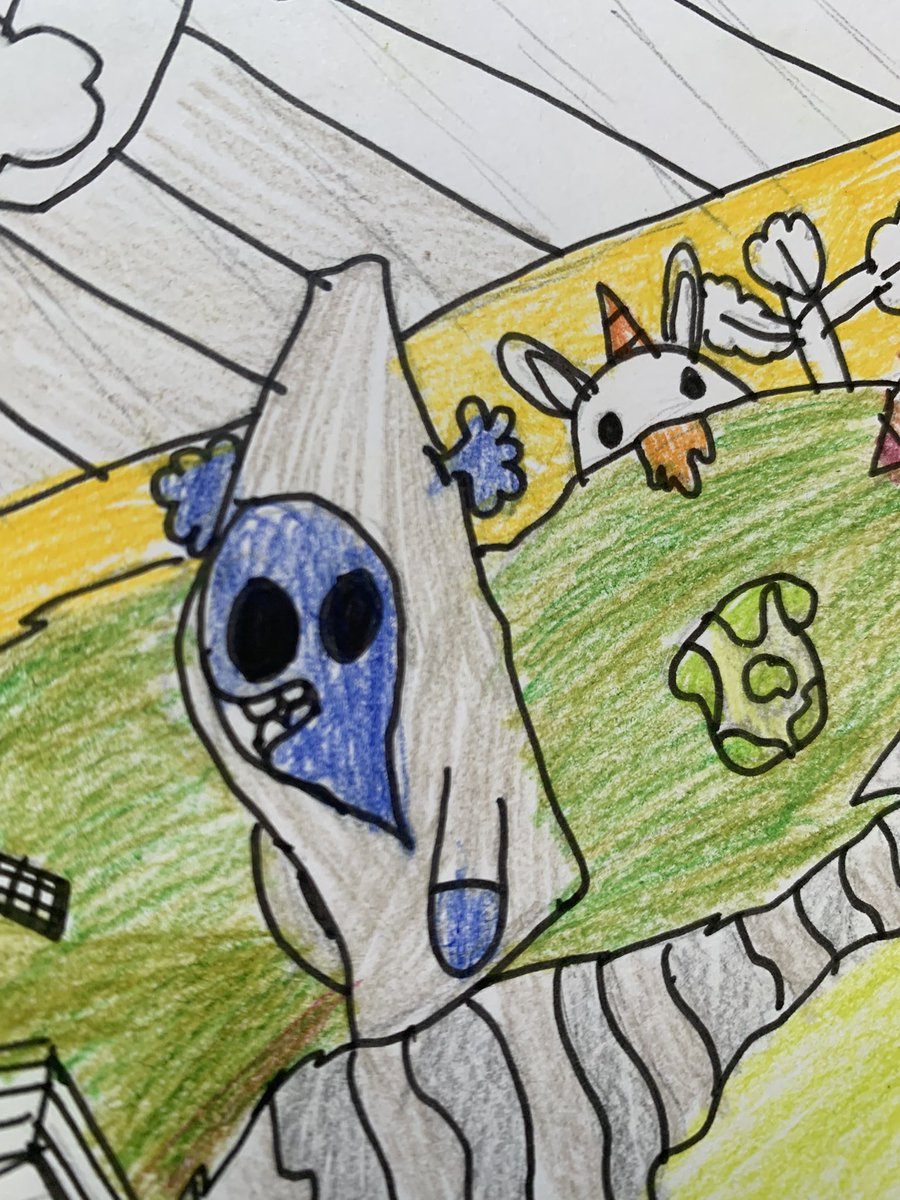 Using <a href="/petefowlerart/">Pete Fowler</a> as inspiration for our ‘Devil’s Bridge’ artwork. Amazing Megans, Cows and Devils! #eisteddfod #monsterism #futurewelshartists