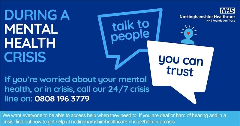 Don’t forget our crisis line is a service for all ages. So if you need support for your child, or you are a young person needing help, you can ring at any time. Call us on 0808 196 3779. Available 24/7, our team will help you get the right support.