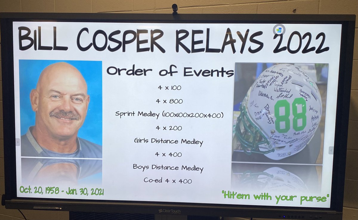 Remembering a great man, mentor, coach, and friend today. We miss you Bill!!  

Order of events for todays Bill Cosper Relays is below:

<a href="/LakeDallasISD/">Lake Dallas ISD</a> <a href="/LakeDallasHigh/">Lake Dallas High</a>