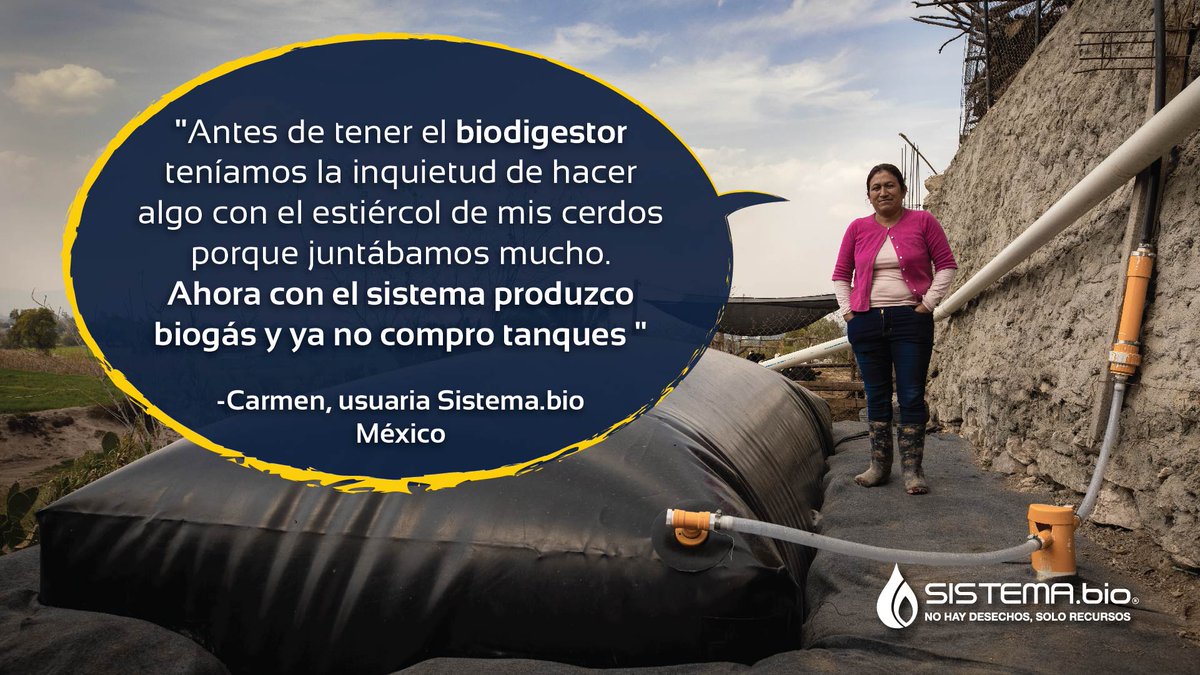 ¡Con su Sistema 12, Carmen le ha dicho adiós al gas LP y los agroquímicos! Ahora su agronegocio ha crecido, brindándole mayores ganancias para mejorar la calidad de vida de su familia. #CreandoValorDelDesecho #Biodigestor #Agricultura