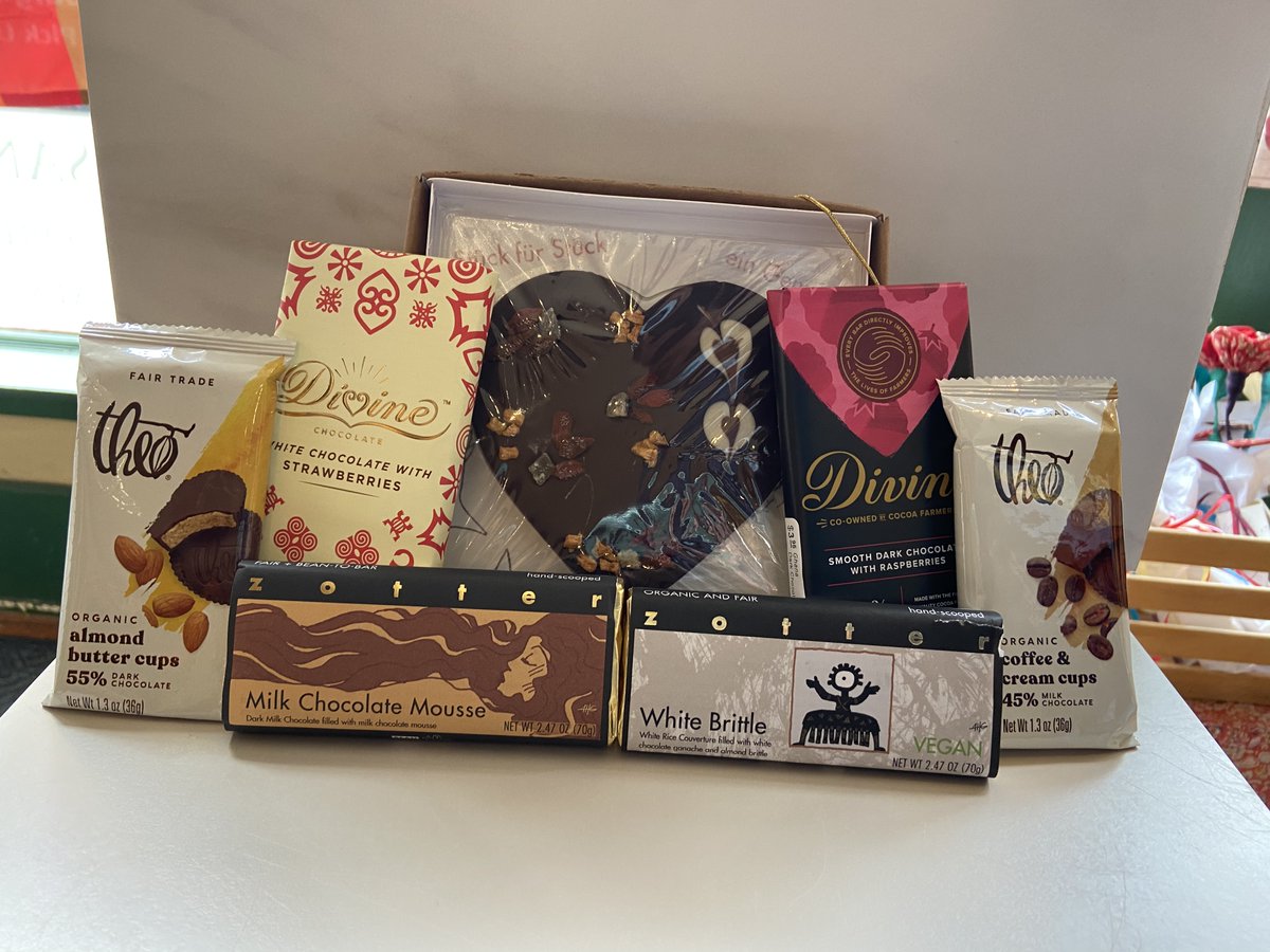 GlobalGiftsCBus's tweet image. The love for chocolate isn’t over! Check out the many options of delicious &amp;amp; #fairtrade verified chocolate at Global Gifts. #Chocolate from organically grown cacao beans where farmers &amp;amp; producers are treated with dignity &amp;amp; respect &amp;amp; paid fairly tastes SOOOO much more delicious!