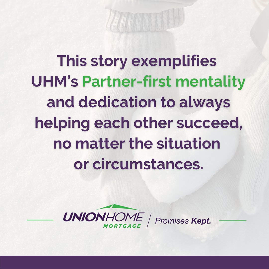 Bill_Cosgrove's tweet photo. Sharing a story of Partner spirit and caring – from new Partners… simply amazing. They embody the Union Home Company Culture in short order. Read the story below.
#RandomActsofKidnessDay https://t.co/2IDfPlQp9u
