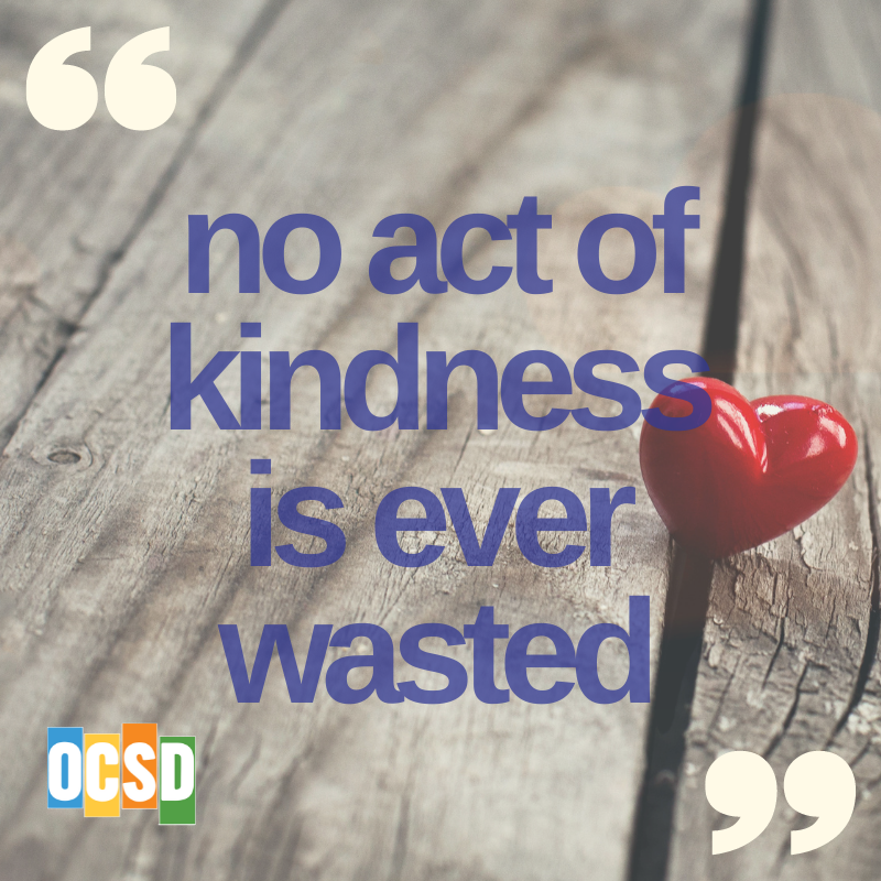 OCSD1's tweet photo. ℝ𝕒𝕟𝕕𝕠𝕞 𝔸𝕔𝕥𝕤 𝕠𝕗 𝕂𝕚𝕟𝕕𝕟𝕖𝕤𝕤 𝔻𝕒𝕪
Make kindness a priority today and every day!
#randomactsofkindnessday #NextGenOCSD https://t.co/lHz40lJpoq