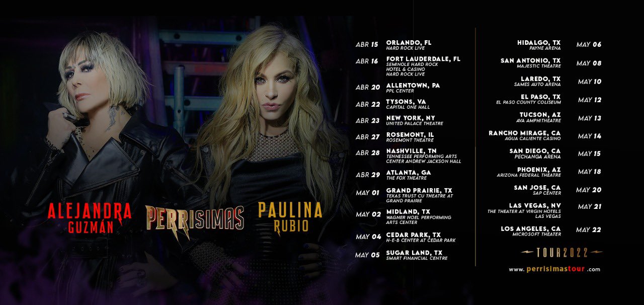 Fechas de la rivalidad entre Alejandra Guzmán y Paulina Rubio. | Foto: Twitter de Alejandra Guzmán.