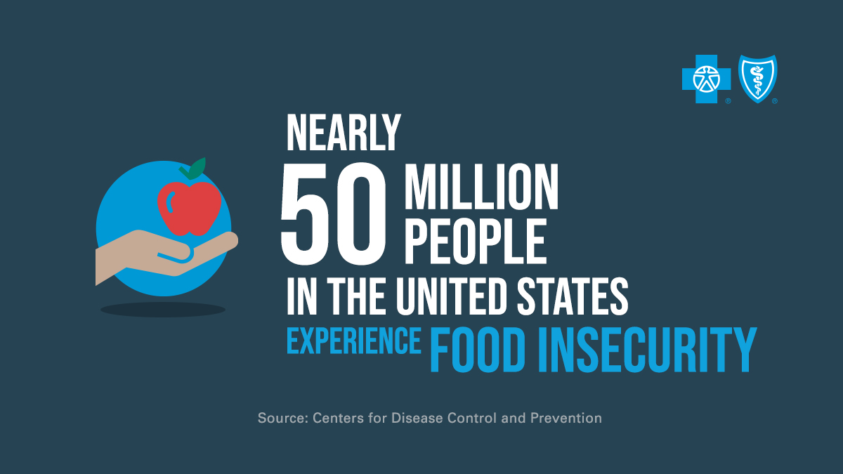 Lack of nutritious food options can have long-term impacts on a person’s physical and mental health. By partnering with local organizations, Blue Cross and Blue Shield companies are helping fight #FoodInsecurity. See how: bit.ly/3wd6XBs