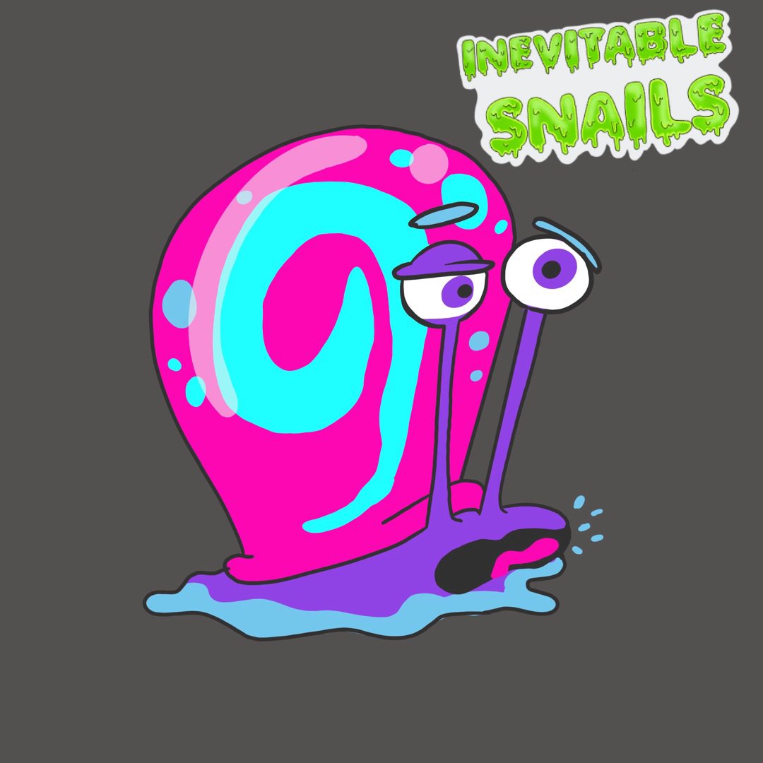 inevitablesnail's tweet photo. Peep the inevitable snail collection on https://t.co/g9DbEtazbW at the link in our bio!!! 👀 #inevitablesnail #NFTCommmunity #crypto #cryptocurrecy #NFTs #nft #collections https://t.co/sH7kdere3U