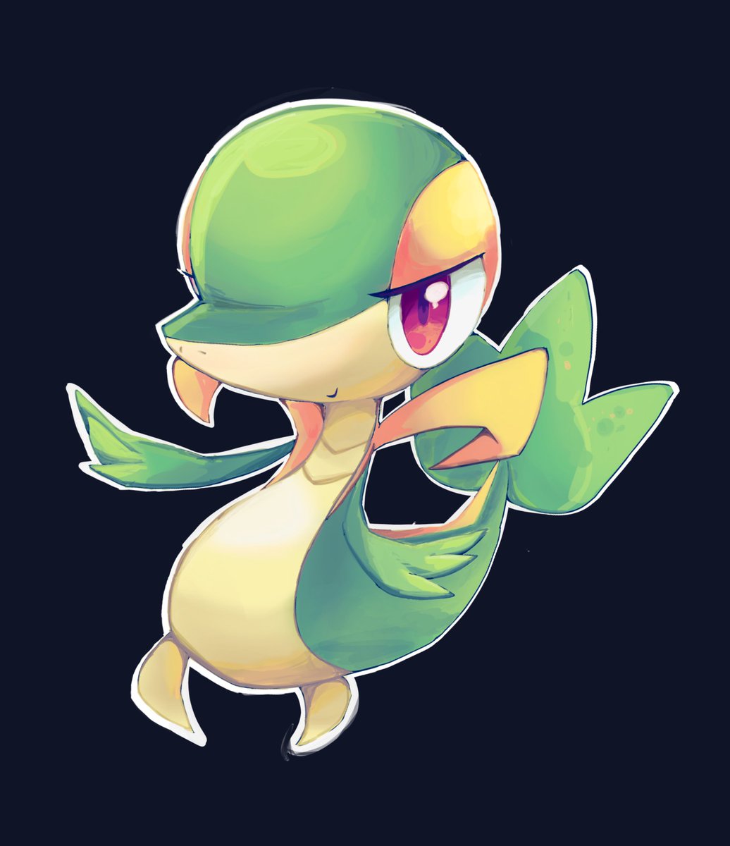 snivy pokemon (creature) solo outline simple background full body red eyes no humans  illustration images