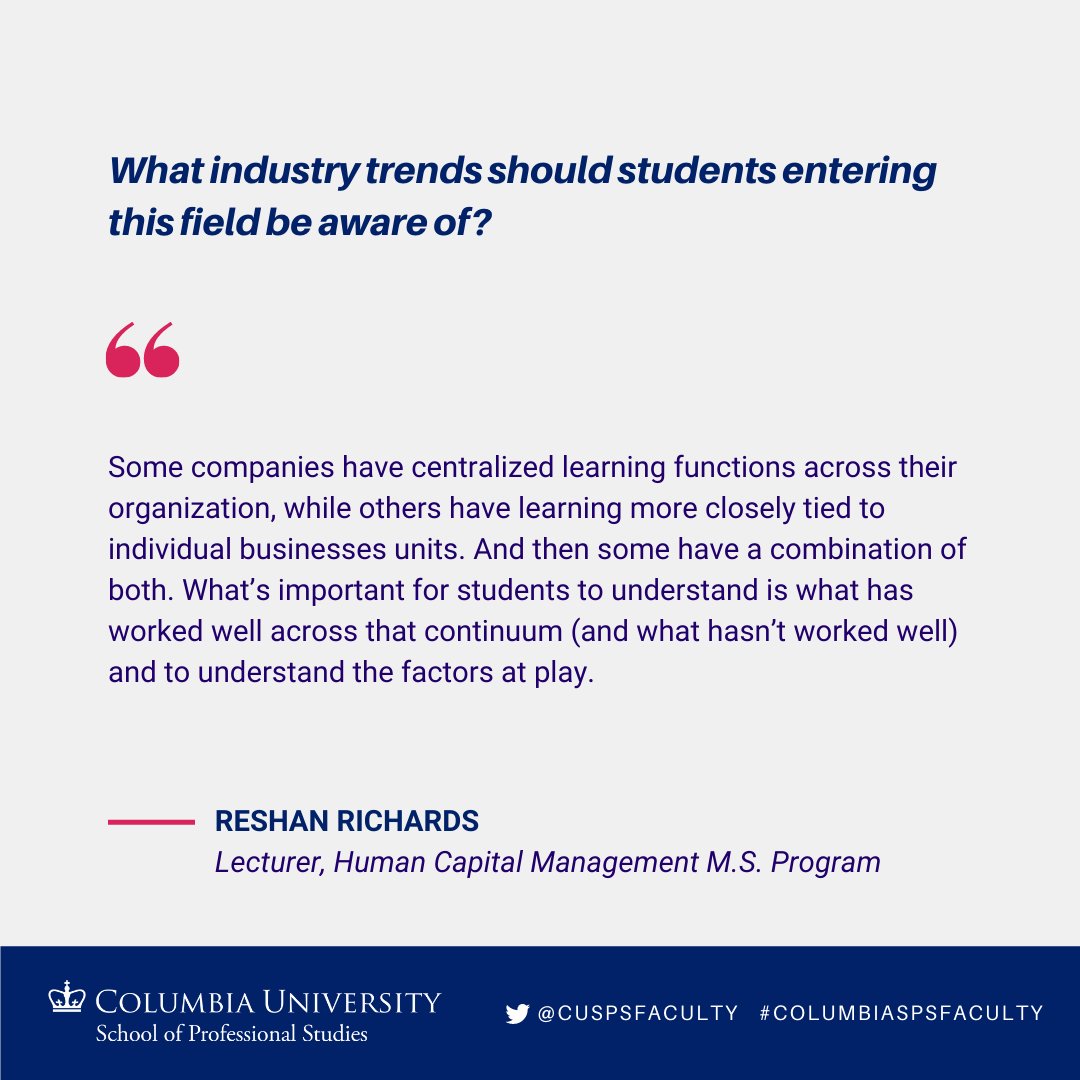 CUSPSFaculty's tweet image. #ColumbiaSPSFaculty bring diverse backgrounds from education and entrepreneurship into the classroom. @reshanrichards, Lecturer in @CU_SPS_HCM &amp;amp; Founder of @explainevrythng shares insights into his journey as an HCM professional in the Q&amp;amp;A below👇
  
bit.ly/3GTsB2C