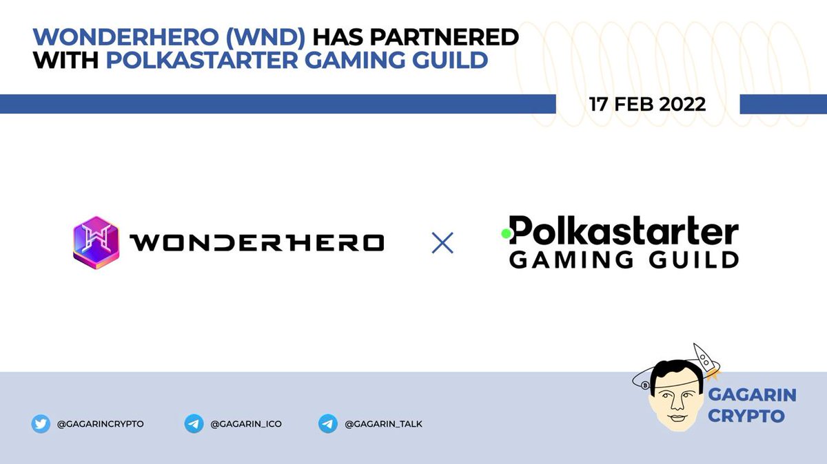 🧑‍🚀 <a href="/Wonderhero_io/">WonderHero</a> $WND has partnered with @PolkastarterGG

This strategic partnership will provide players with the opportunity to receive scholarships and educational content to improve the game.

👉 wonderhero.medium.com/guild-announce…