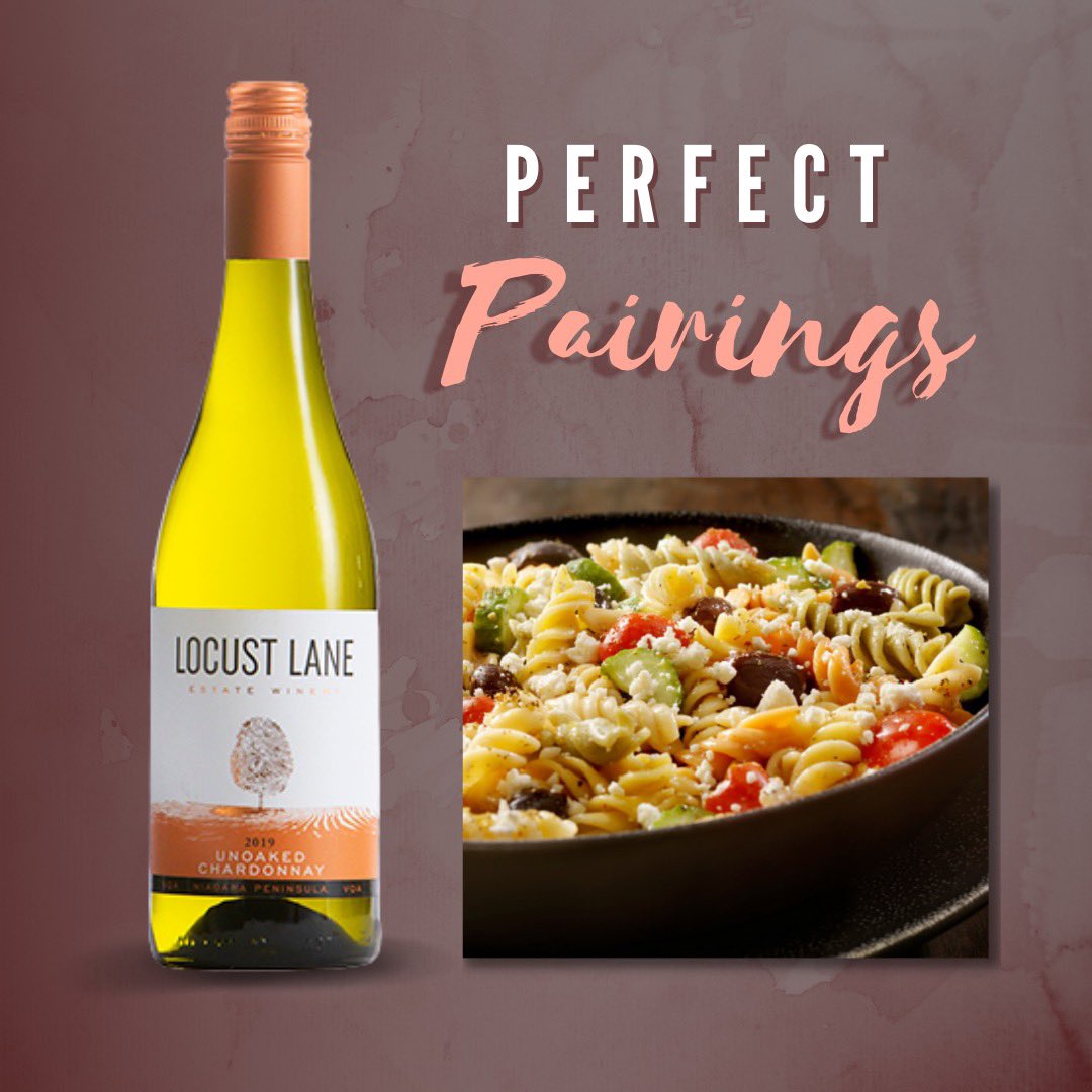 Our 2019 Unoaked Chardonnay has a fresh &amp; crisp palate with flavours of honeysuckle, Granny Smith apple and Asian pear. This wine pairs well with pasta salads, grilled chicken, samosas &amp; light charcuterie boards. Come visit us for a tasting! 🥂
#LocustLane #OntarioWineries #Wine