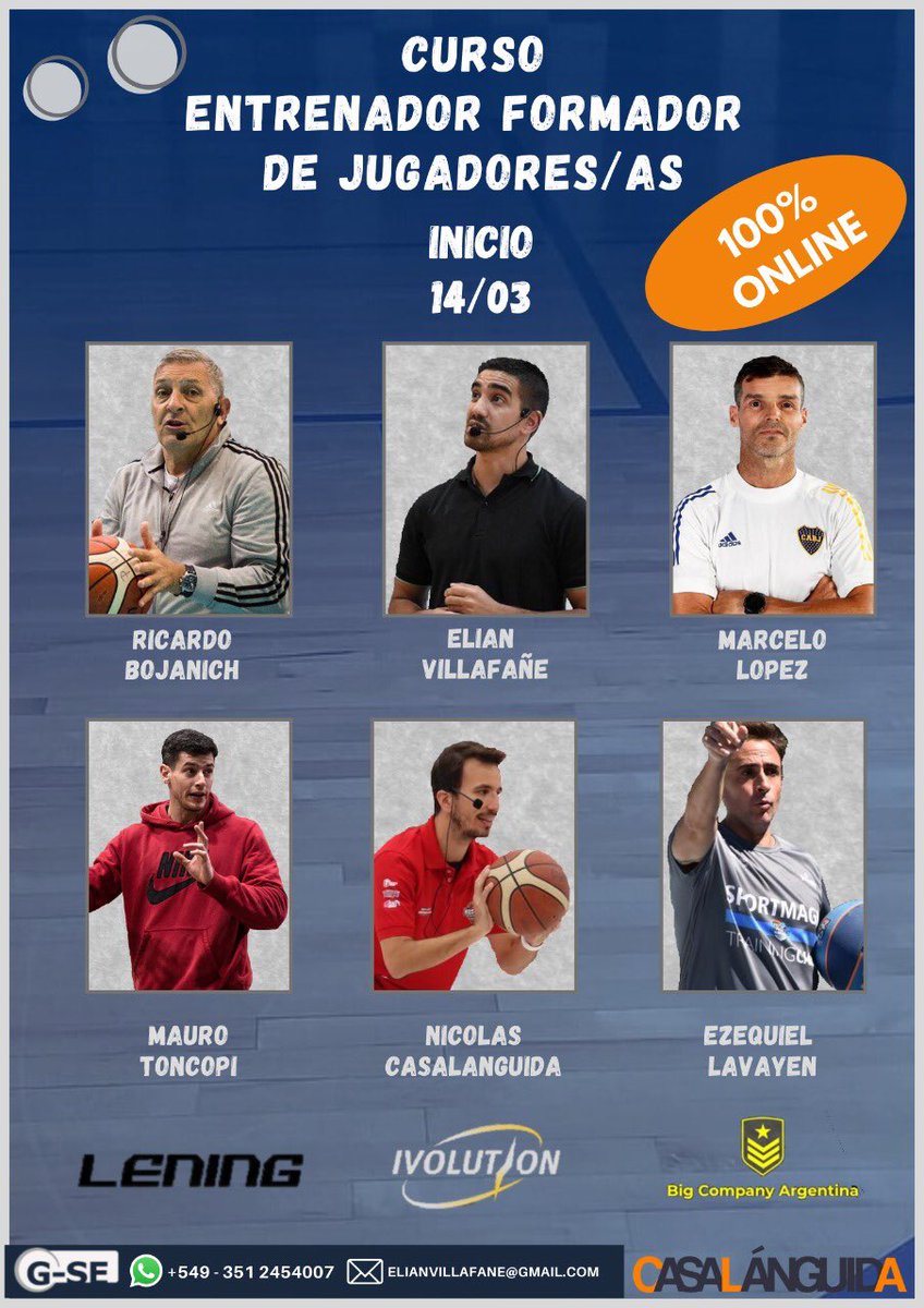 Atención entrenadores/as de formación de Latinoamérica
En marzo comenzamos un curso dirigido a quienes trabajen en formación,  junto a un staff de docentes que reúne conocimiento, experiencia y vocación por la enseñanza.
Los esperamos en <a href="/gsesocial/">G-SE</a>