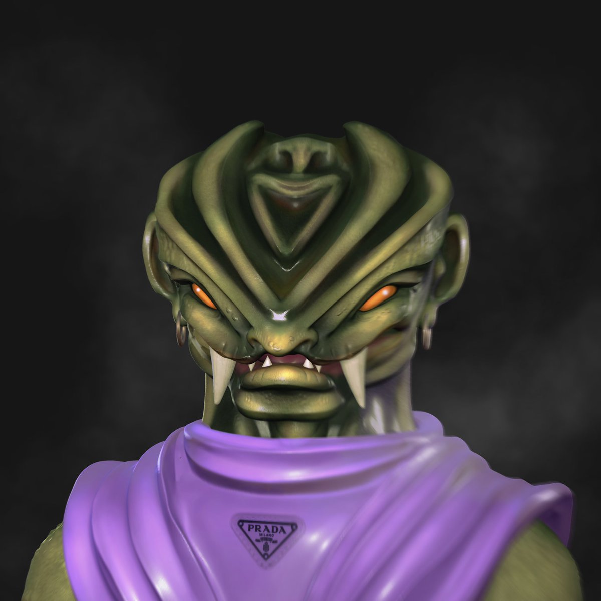 blvckjep's tweet photo. “Brand Yokai 1”
His name is Kaiman and he comes from planet Prada to bring us the highest reptilian fashion

#NFT #NFTCommmunity #OpenSeaNFT #cryptoart #NFTartist https://t.co/LmN1eMhSv7
