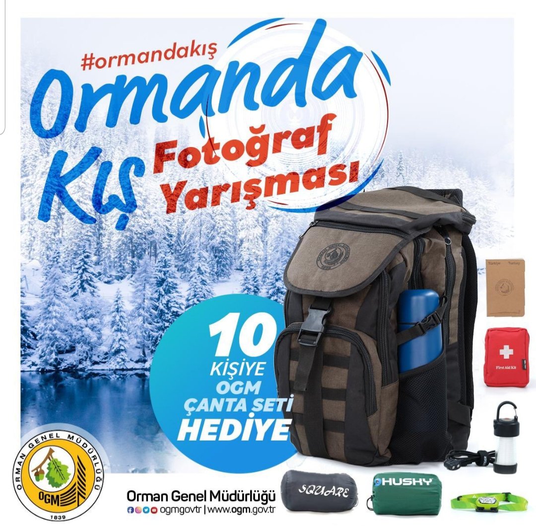 Ormanda kış bir başka güzel...❄️🌲

Haydi, ormanda çektiğiniz en güzel kış fotoğrafını yoruma bırakın, 10 OGM Çanta Seti'nden biri sizin olsun.📸🎁

Yarışmaya katılmak için; #OrmandaKış etiketi ile fotoğrafınızı yorumda paylaşın, RT edin ve hesabımızı takip etmeyi unutmayın.☺️