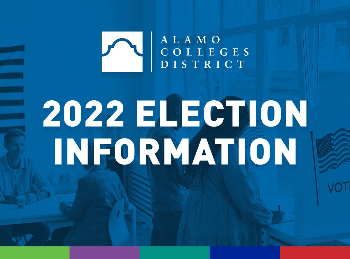 AlamoColleges1's tweet image. REMINDER: Early voting for the 2022 Joint Primary Election ends Friday 2/25.

Alamo Colleges early voting locations:
🗳️Palo Alto College - Performing Arts Center
🗳️Northwest Vista College - Pecan Hall, Room 101

More voting info: alamo.edu/alamovotes