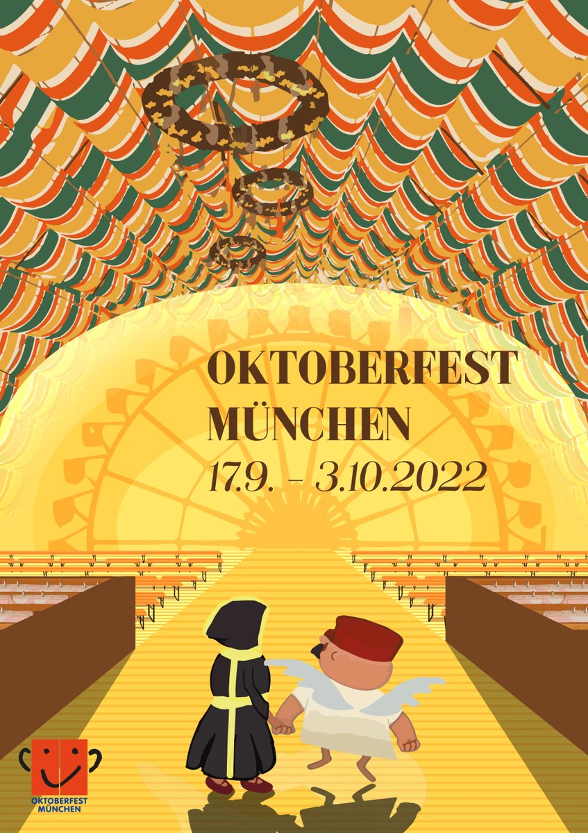So sieht das offizielle #Oktoberfestplakat2022 aus! Ein Münchner Mathematiker überzeugte im Wettbewerb und wurde von der Jury ausgewählt. Alle Infos zur Entscheidung: muenchen.de/veranstaltunge… #München #Oktoberfest #Wiesn #Wiesnplakat