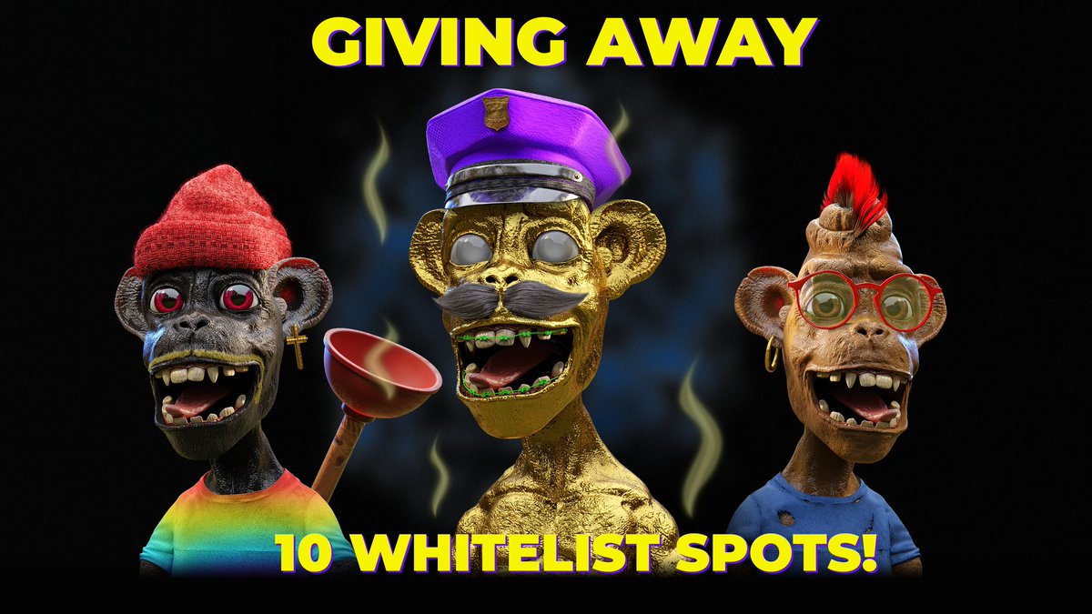 HUGE APE POO CLUB GIVEAWAY: DONT MISS IT‼️

We are giving away 10 wl spots💥

To enter 👇
1️⃣ Join Discord: discord.gg/E9RChDpdEj 🚀
2️⃣ Follow <a href="/ApePooClub/">ApePooClub</a>
3️⃣❤️&amp;RT
4️⃣Tag 3 Friends👫

⏳️End in 24 hours 

#NFTGiveaway
#NFT #NFTs #NFTCommunity