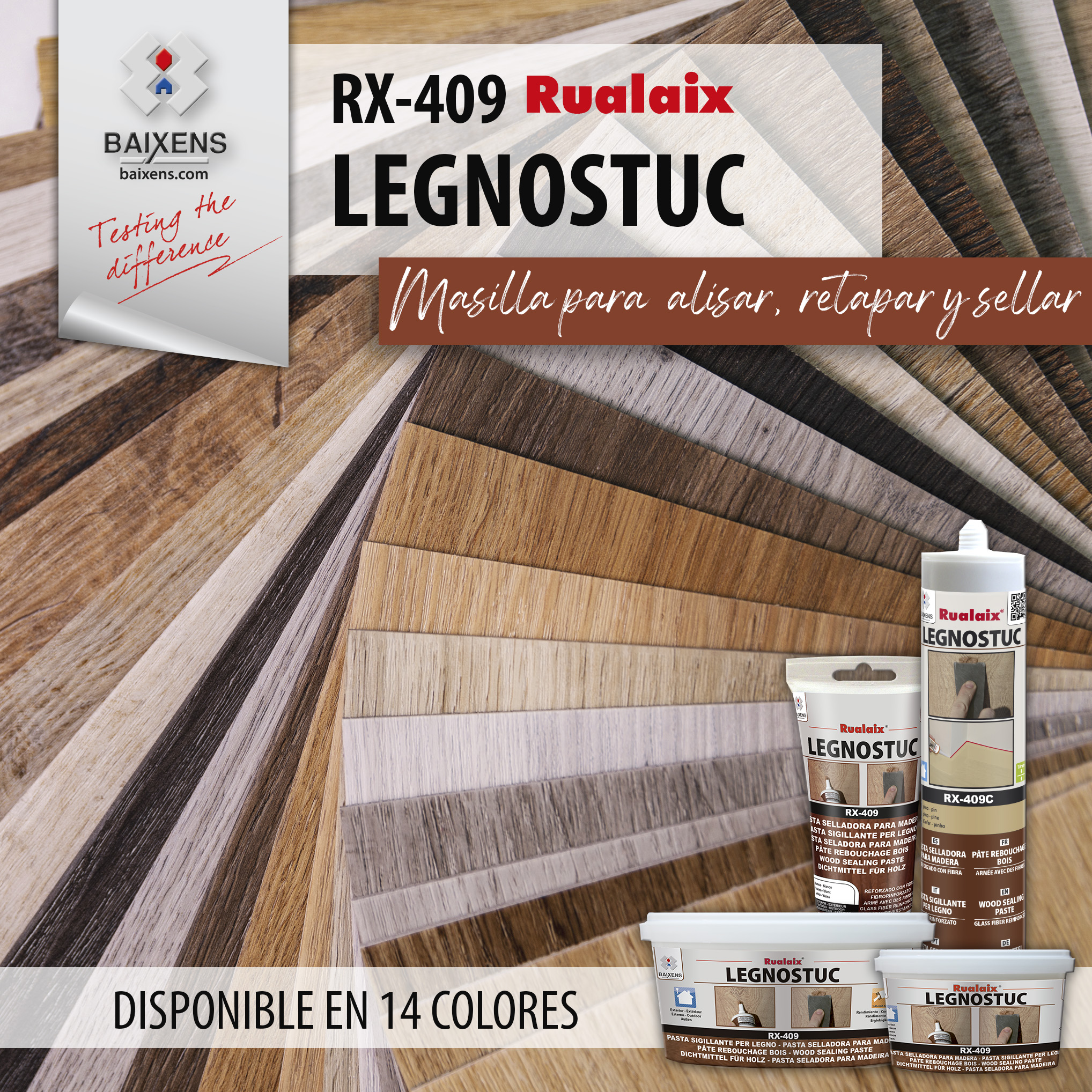 Masilla Madera Baixens RX-409 Legnostuc