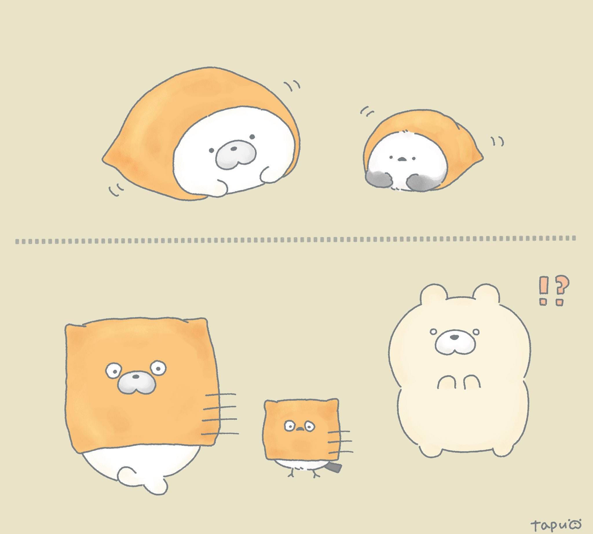 Tapu いなり寿司ごっこ ゆるいイラスト イラスト Illustration T Co E1nzakkf9o Twitter