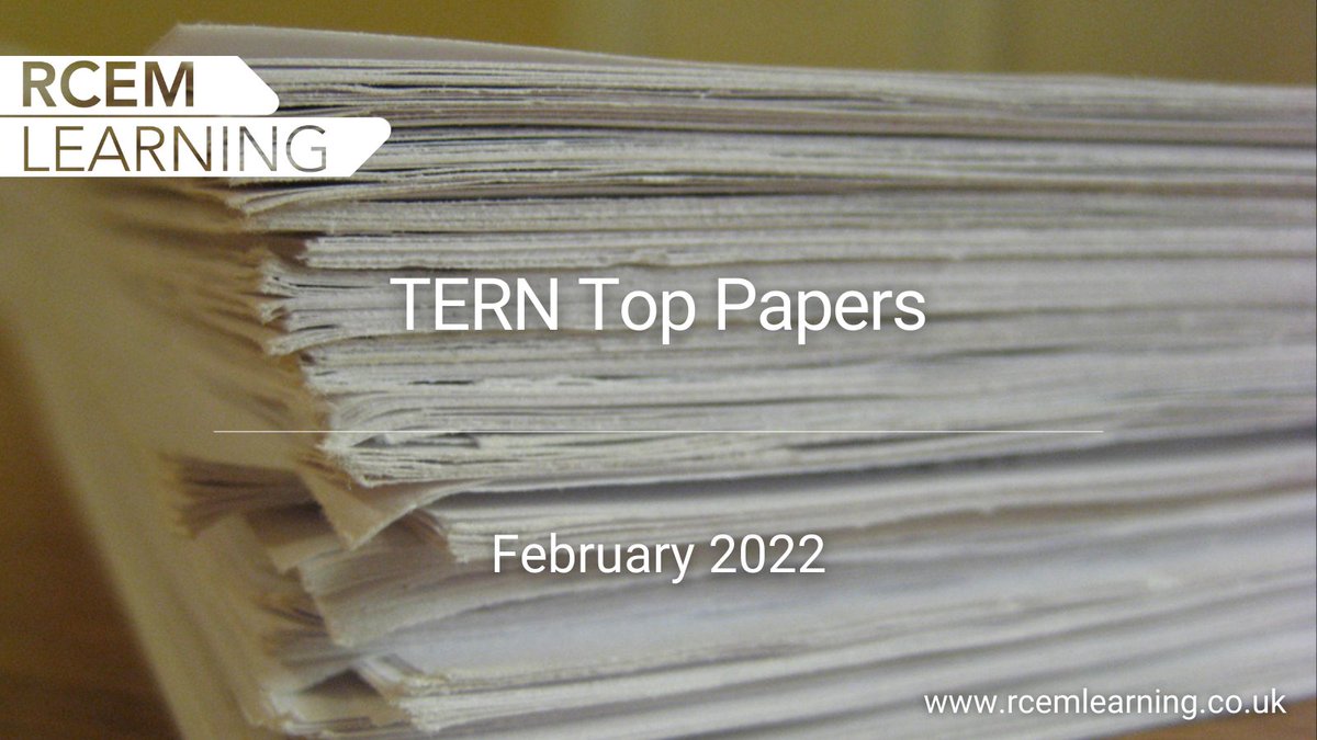 Feb @ternfellow top papers from EM docs in Wales! Focussing on 2 paediatric sub-topics: attendances to the ED & paediatric infections. Thanks @KatieClarkWales @EastwoodShelley Heledd Espley, Sophie Walker, Mathew Block & Lizzie Holiday. #FOAMed ➡️ ow.ly/MXN350HXrOs
