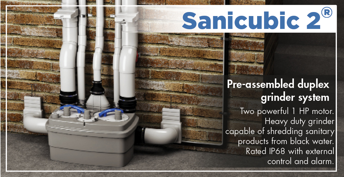 SanifloUSA's tweet photo. The multiple fixture wastewater discharging solution from entire building structures, from Saniflo. The Sanicubic 2 is a duplex grinder system ideal for uncontrolled environments. Learn more at https://t.co/6S7AaeXidT #Sanicubic2#Saniflo #duplexsystem #grinderpump https://t.co/Y6gAiQeeat