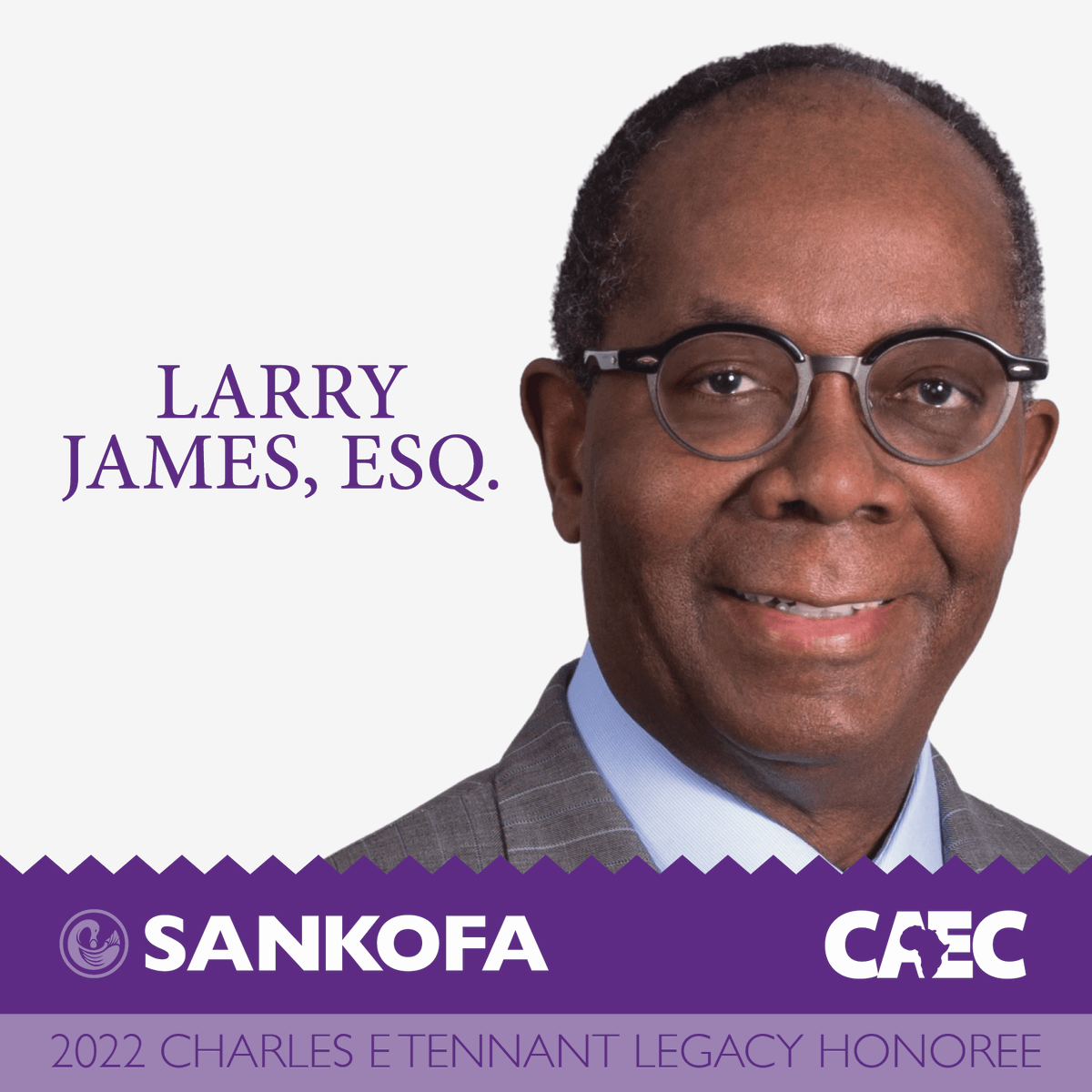 caeclead's tweet photo. Congratulations to Larry James, ESQ. Co-founder of African American Leadership Academy and one of our Sankofa 2022 Charels Tennet Legacy Honorees
Join us in celebration Tuesday, February 22, 2022 at 7:30PM LIVE on NBC4
#Sankofa2022 #CAEClead #BlackHistoryMonth https://t.co/kqqEIJdmCv