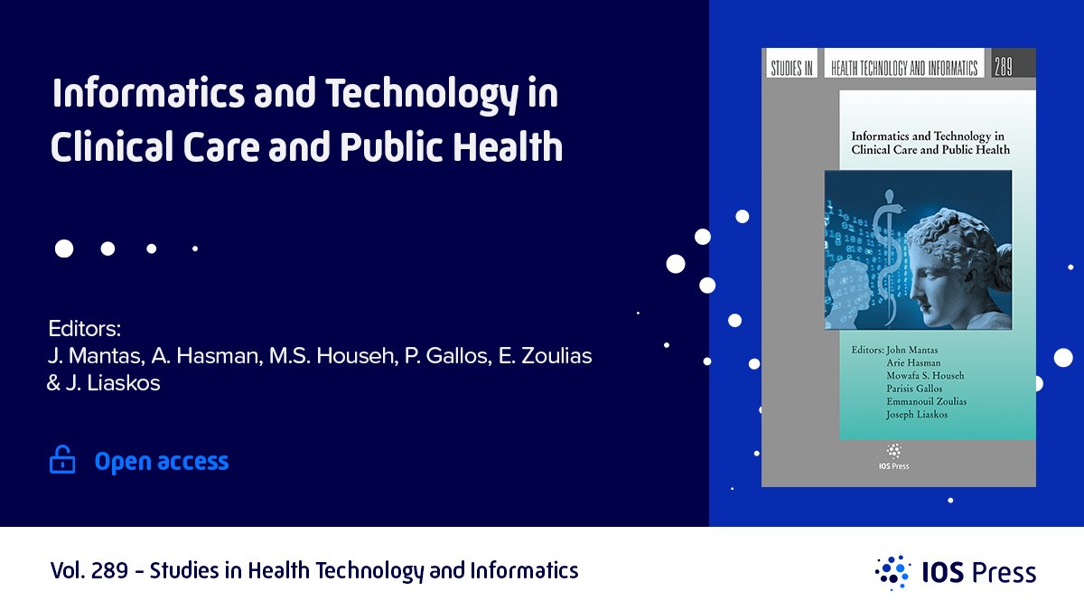 Studies_HTI's tweet photo. This publication by Mantas et al. presents the proceedings of the International Conference on Informatics, Management, and Technology in Healthcare (#ICIMTH2021). 

Find the book at https://t.co/opGD6P1PVT.

#openaccess #publichealth #HTI #COVID19 https://t.co/0PvONvTKsn