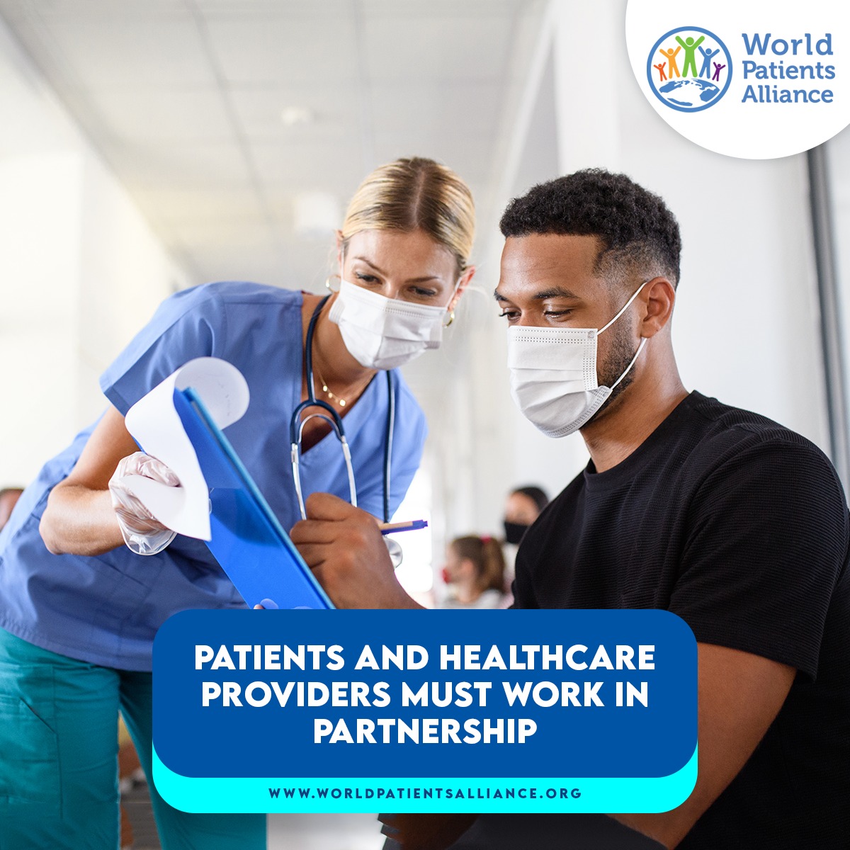 WorldPatients's tweet photo. We believe that #patients & #healthcare providers must work in partnership to ensure the patient’s individual specific #health needs & desired health outcomes are the focus for all healthcare decisions.
#jointdecisionmaking #patientadvocacy #WPA https://t.co/Jz8ln4A22h