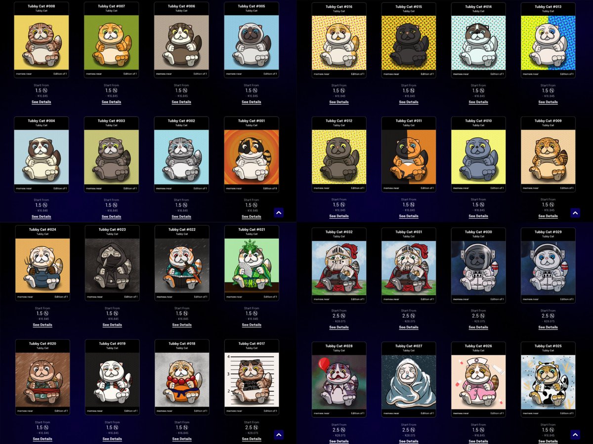 Today Tubby Cat available at @ParasHQ Now! 

สวัสดีครับ วันนี้Tubby Catในไปวางแผงบน Paras แล้วนะครับบ 
ตอนนี้มีทั้งหมด #001-#036
พรุ้งนี้จะมีการแจกGiveawayและลงตัวใหม่เพิ่มอีก5ตัวนะครับ

paras.id/collection/tub…

#Tubbycat #nftcollectibles #nftcollectors #nftart  #NFT #paras