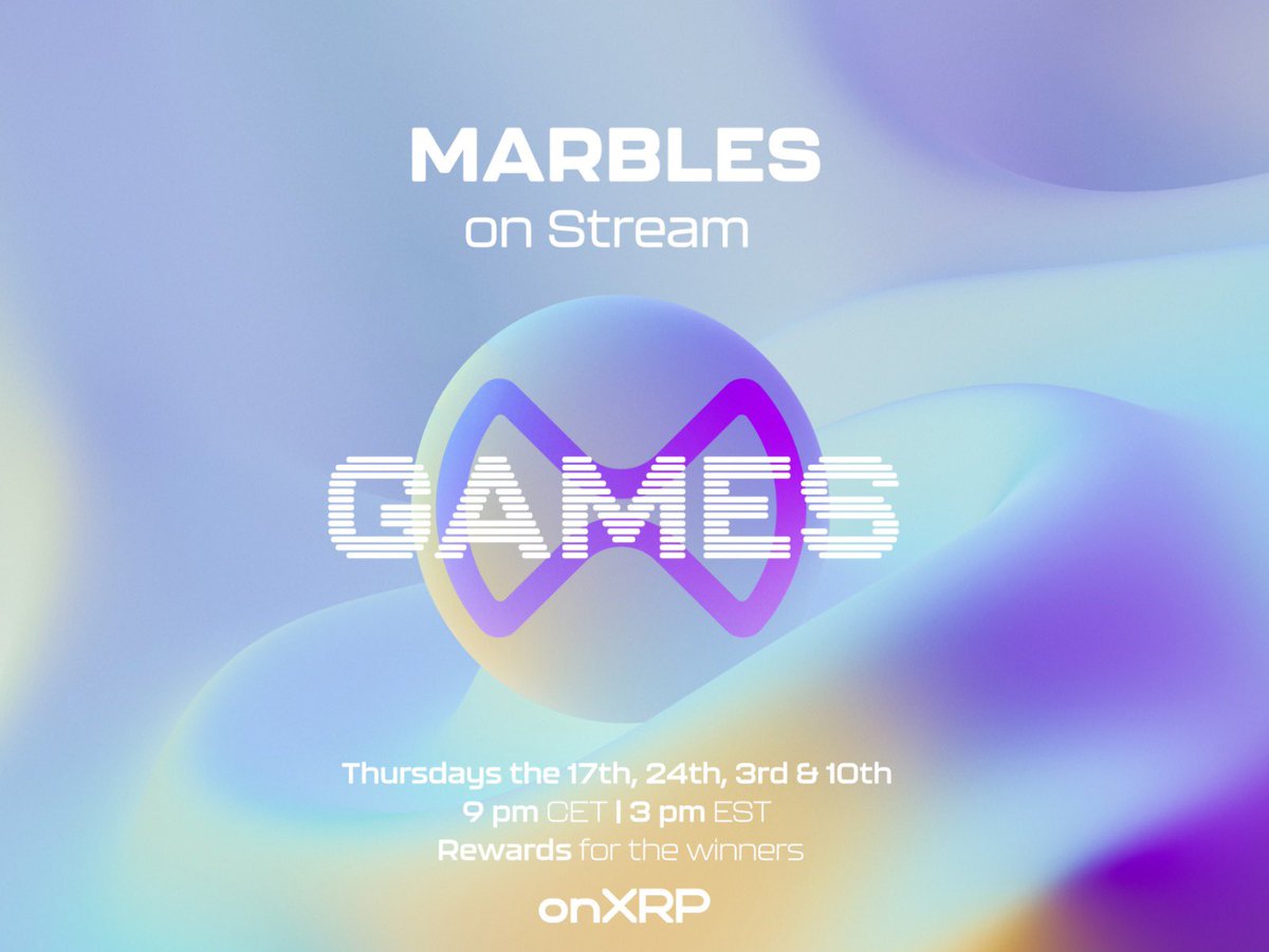Tonight the onXRPgames will start. 

Are you ready? We start at 3PM ET. 

🚨Retweet and follow our Twitch to win 100 XRP. 🚨 

➡️ Follow: m.twitch.tv/onxrp

Winner announced during the #onXRPgames

#XRPL #XRP