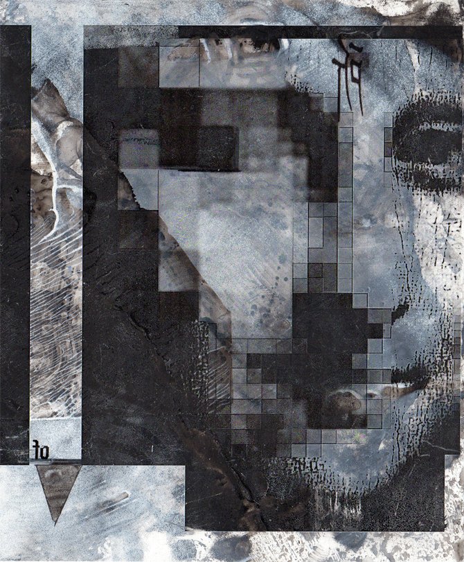 zelan1's tweet photo. Mona Lisa work by mixed media. Her face is intriguing. ミクストメディアコラージュでアナログ制作。モナリザの顔って（好きってほどでもない割に）見飽きないな。#ミクストメディア #mixedmedia #monalisa https://t.co/oQDXH6b0BA