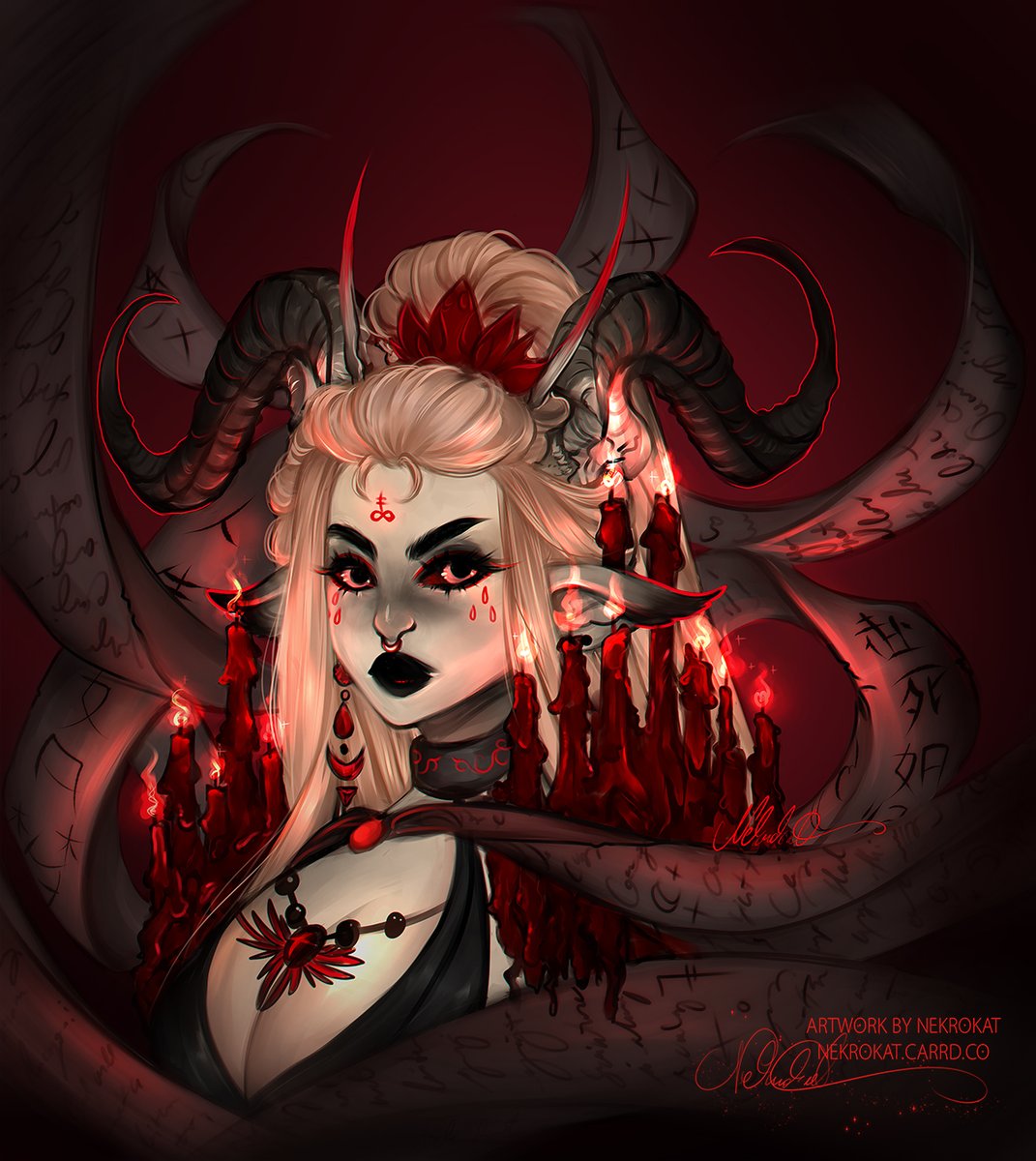 Nekrokat's tweet image. It's my 30th birthday! 🎉 If you could retweet my art I would be so happy 🥰