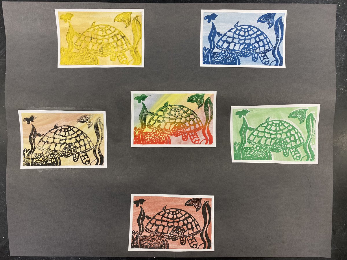 cfisherHDHS's tweet photo. Linoleum block print series in Crafts #hdhspride https://t.co/7MzHaI1VUR