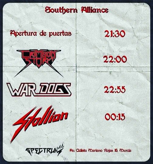 Nos vemos este sábado en la sala Spectrum de Murcia!