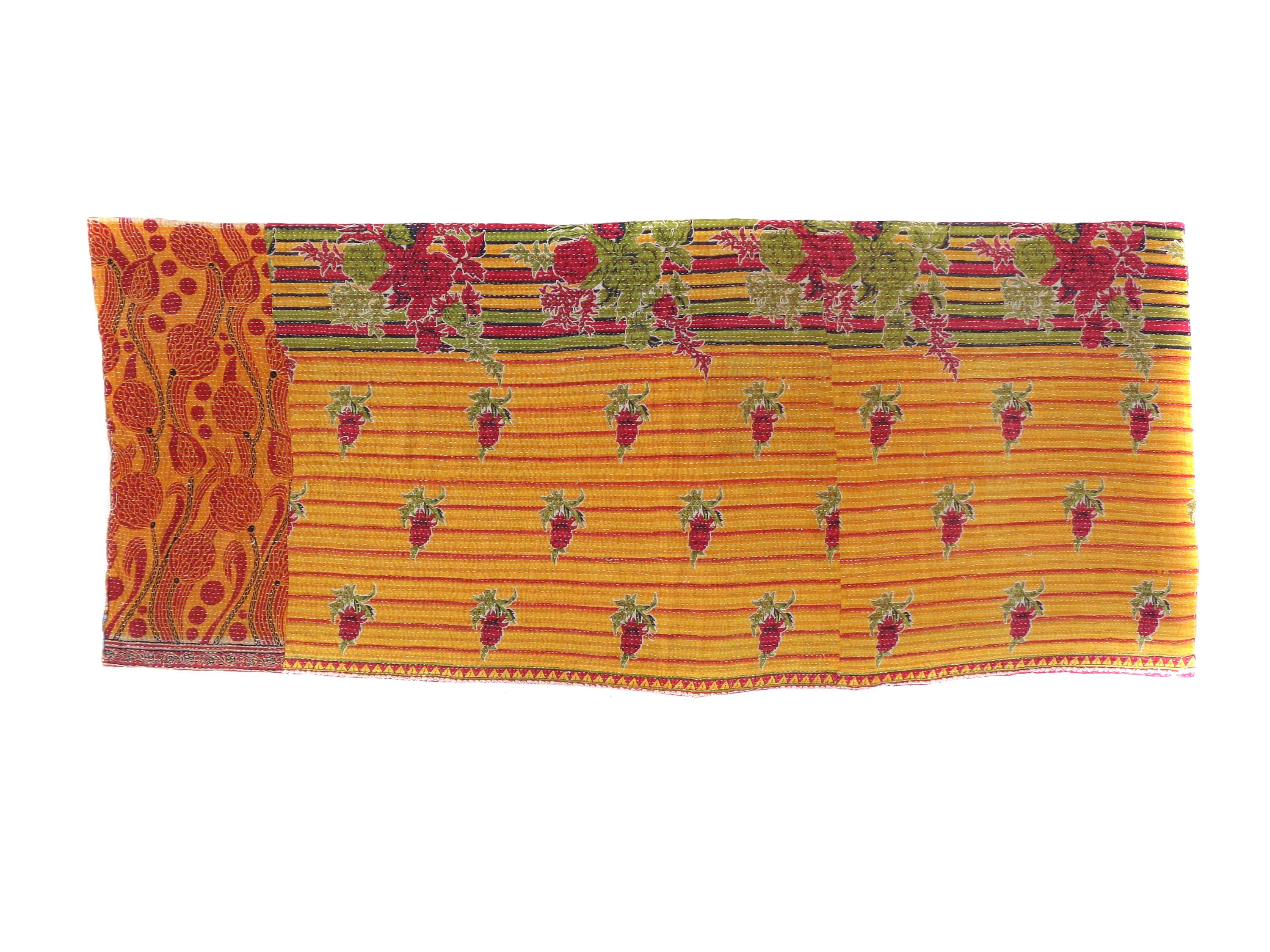 Indian Cotton Vintage Handmade Kantha Scarf Sari Shawl Scarves Stole Neck Wrap SR05