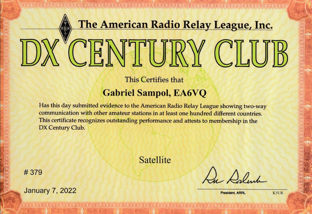 Just received the Satellite DXCC award!  The only DXCC award I was still missing.