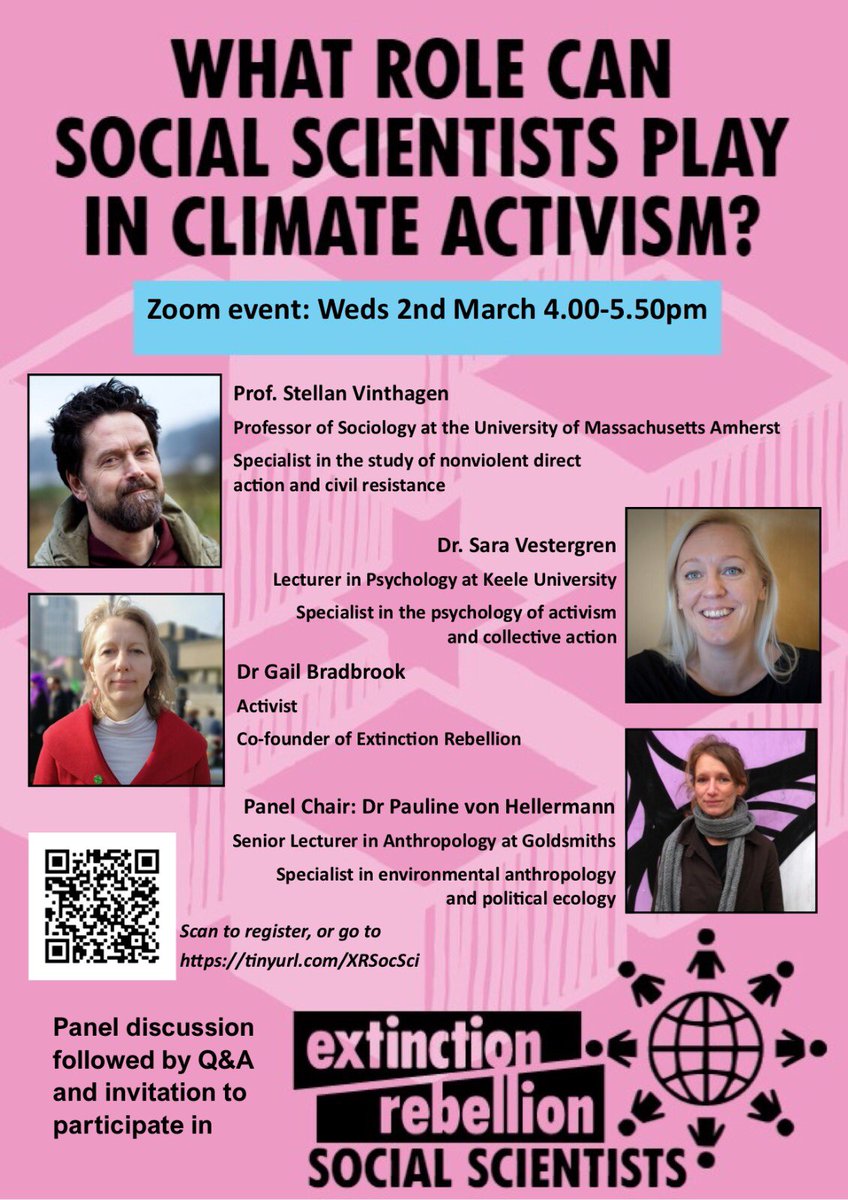 What role can social scientists play in climate activism?

See this Zoom event on 2nd March