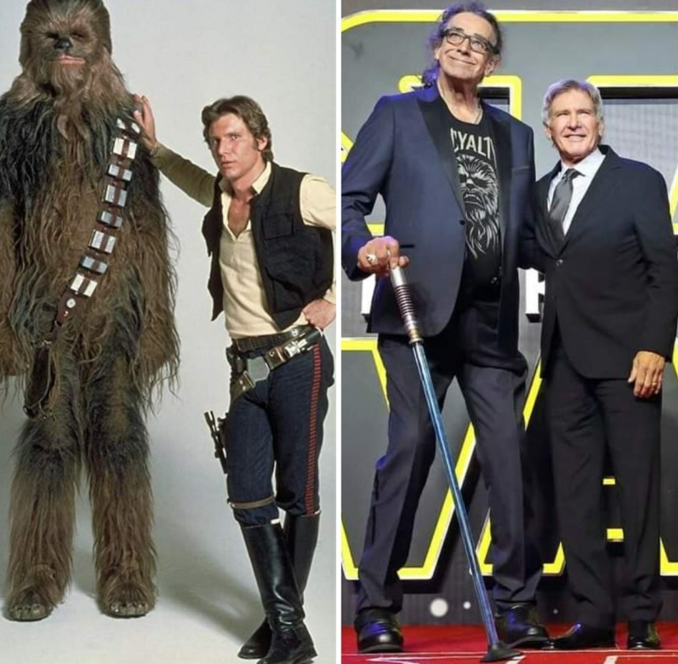 Harrison Ford (Han Solo) e Peter Mayhew (Chewbacca). https://t.co/uFO3JcXdE0 https://t.co/2Cv9Vm4CXv
