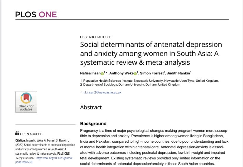 Dr Nafisa Insan (@nafisa_insan) on Twitter photo My first paper from my PhD has been published!! 🎉🎉 journals.plos.org/plosone/articl…
<a href="/JudithRankin3/">Judith Rankin</a> <a href="/SimonForrest1/">Simon Forrest</a> <a href="/WekeAnthony/">Anthony Weke</a> My first paper from my PhD has been published!! 🎉🎉 journals.plos.org/plosone/articl…
<a href="/JudithRankin3/">Judith Rankin</a> <a href="/SimonForrest1/">Simon Forrest</a> <a href="/WekeAnthony/">Anthony Weke</a>