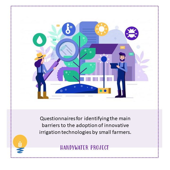 HandyWaterPRIMA's tweet photo. Innovative irritation technologies... are they really feasible for small farmers? We want to know your opinions with these questionnaires (20 min):
🧑‍🌾If you are a farmer:
https://t.co/OGmlr0PmHw
👨‍💻 If you work in the irrigation field:
https://t.co/sExLcyAJTR
Thanks! https://t.co/tUL6KyuTrL
