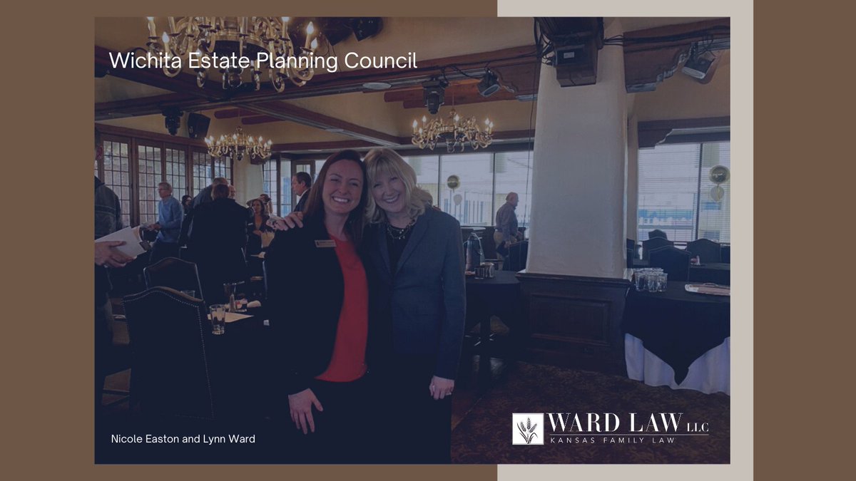 Special thanks to the Wichita Estate Planning Council for inviting Lynn Ward to be the presenter at their February 9th meeting at the Petroleum Club. Lynn is pictured with Nicole L. Easton of The Trust Company of Kansas #WEPC #GuestSpeaker #kansasfamilylaw #estateplanning
