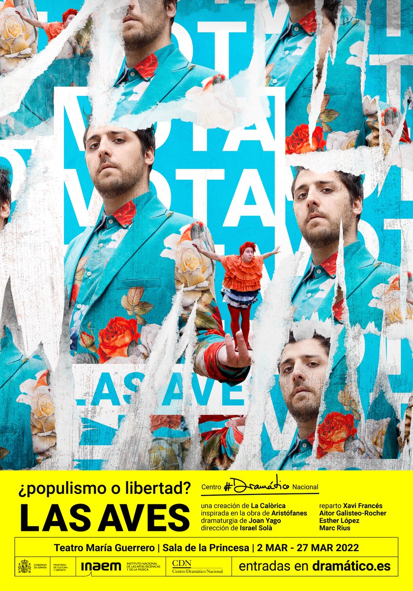 centrodramatico's tweet photo. Inspirada en la obra de Aristófanes, con dramaturgia de @joanyago y dirección de #IsraelSolà.

Interpretada por @XaviFrancess, @A_Galisteo_R, @estherlopz y @rius_marc.

2 – 27 MAR | Teatro María Guerrero 
👉https://t.co/n7aIwpiWoY 

«¿Populismo o libertad?» https://t.co/nHlQXKHlPs