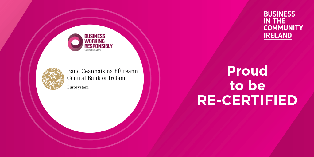 centralbank_ie's tweet photo. We are proud to have been re-certified with the @BITCIreland Business Working Responsibly mark, a validation of our ongoing commitment to sustainability
#BWRMark https://t.co/fUNK6xRuyZ