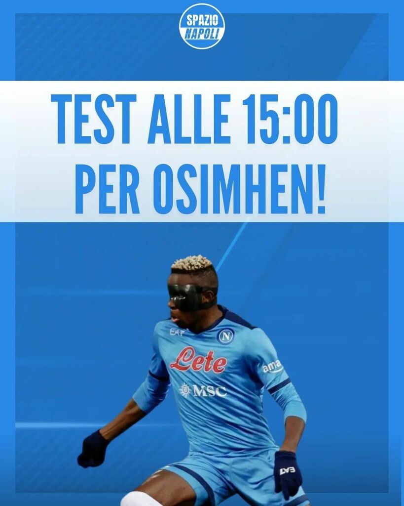 Spazio_Napoli's tweet photo. 🚨 Notizia dell'ultima ora arrivata da #RadioKissKissNapoli
🕓 Alle 15:00 test in programma per #Osimhen in vista di #BarcellonaNapoli : se le condizioni dell'attaccante dovessero essere buone, partirà titolare ‼️
🤔 Quanto è importante Osimhen per il #Napoli a #Barcello… https://t.co/vRoAFcy6CM